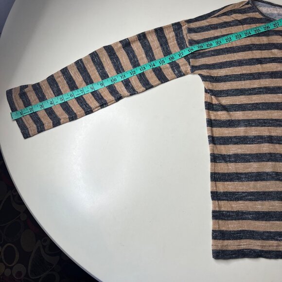 Ki-line Striped Black And Tan Women’s Top Size S - Picture 8 of 9
